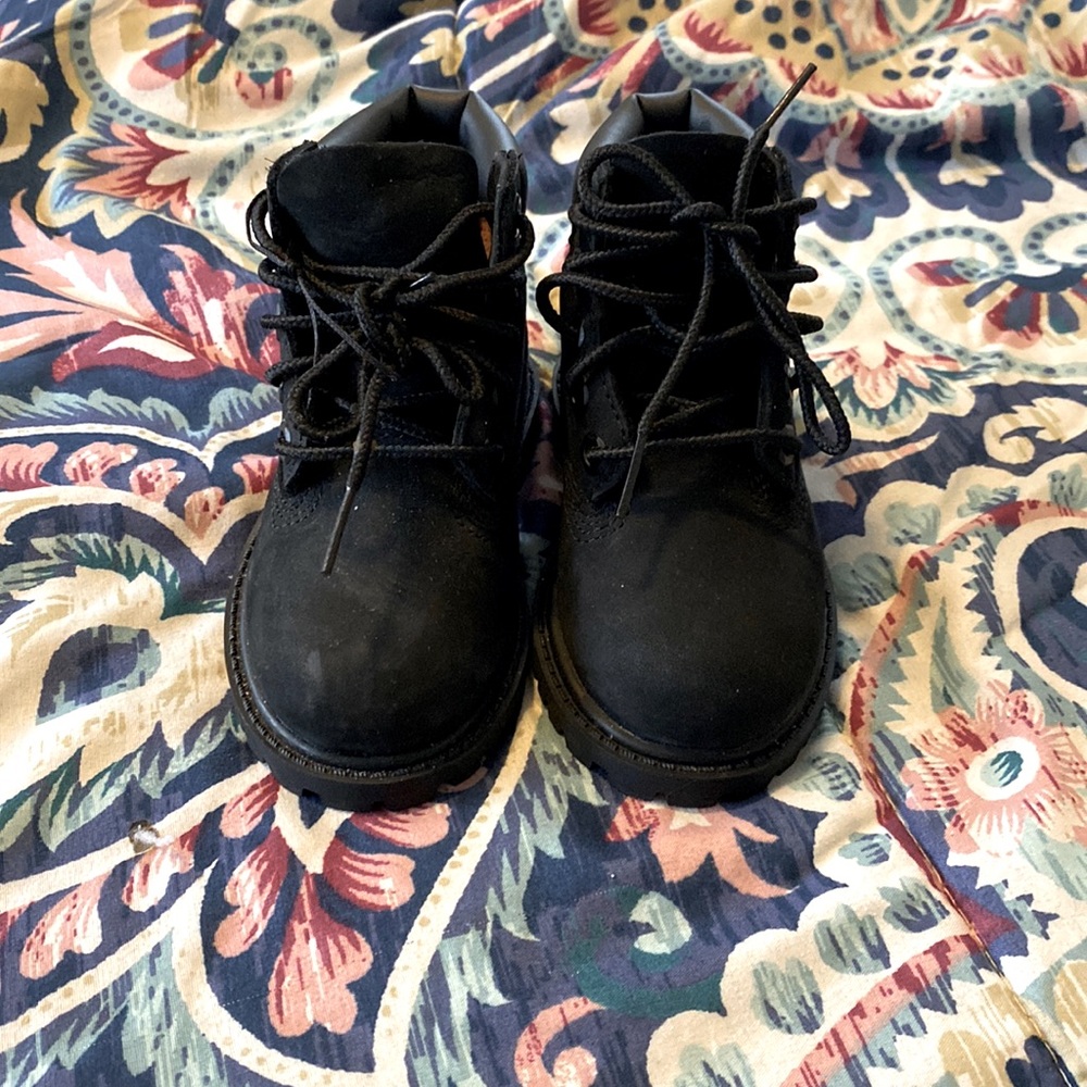 Black Suede Timberland Boots Toddler Size 5c